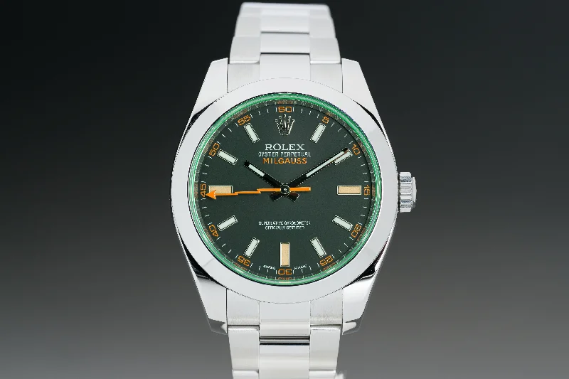 Luxury Rolex Watches to Complete Your Look –2015 Rolex 116400GV Milgauss Box, Card, Booklets & Tags