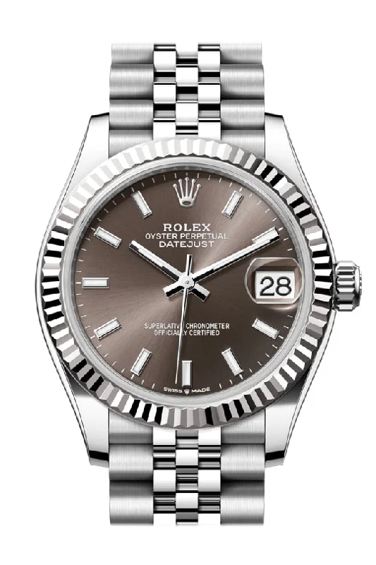 The Most Coveted Rolex Watches Available –Rolex Datejust 31 Brown Dial Fluted Bezel Jubilee Ladies Watch 278274 278274-0016