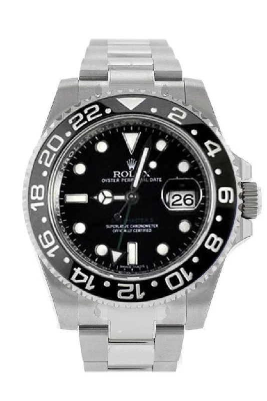 Discover Iconic Rolex Watches with Precision –ROLEX GMT-Master II 40 Black Dial Stainless Steel Men's Watch 116710LN 116710