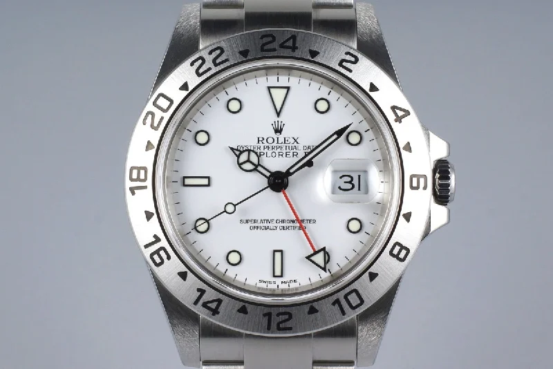 Rolex Watches: A Masterpiece of Design –2004 Rolex Explorer II 16570 White Dial with Box and Papers