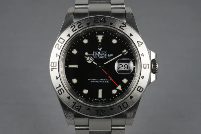 Discover Rolex's Classic Watch Styles –1999 Rolex Explorer II 16570 with Black Dial