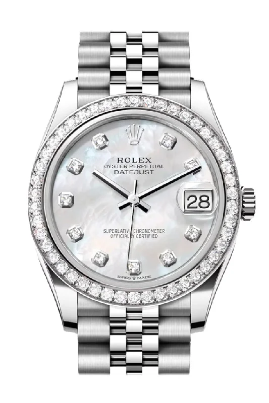 The Ultimate Rolex Watch Collection –Rolex Datejust 31 White Mother of Pearl Diamond Dial Jubilee Ladies Watch 278384RBR 278384RBR-0008