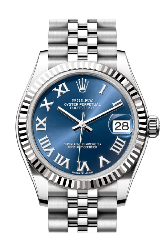 Experience Luxury with Rolex Watches –Rolex Datejust 31 Blue Roman Dial Fluted Bezel Jubilee Ladies Watch 278274 278274-0034