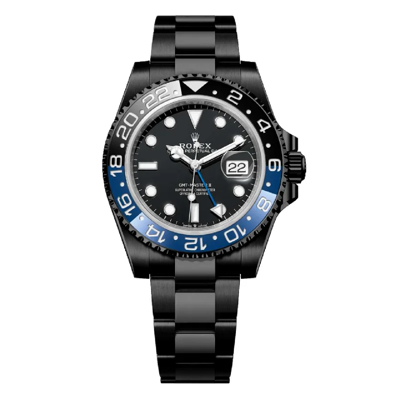 Rolex Watches: Timeless Luxury Awaits You –Rolex GMT-Master II "Batman" 40mm - Ref: 126710blnr-0003 - Black Dial, Blue & Black Bezel, Black DLC-PVD Stainless Steel Oyster Bracelet