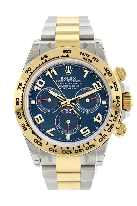 The Ultimate Collection of Rolex Watches –ROLEX Cosmograph Daytona Blue Dial Stainless Steel and Gold Men's Watch 116503