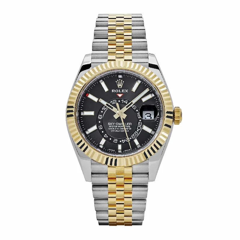 Rolex Watches: Unrivaled Style and Precision –Rolex Sky-Dweller 336933 Stainless Steel Yellow Gold Jubilee Black Dial (2024)