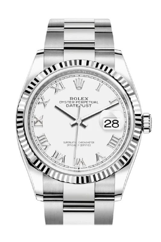 The Legacy of Rolex Watches Continues –Rolex Datejust 36 White Roman Dial Automatic Watch 126234