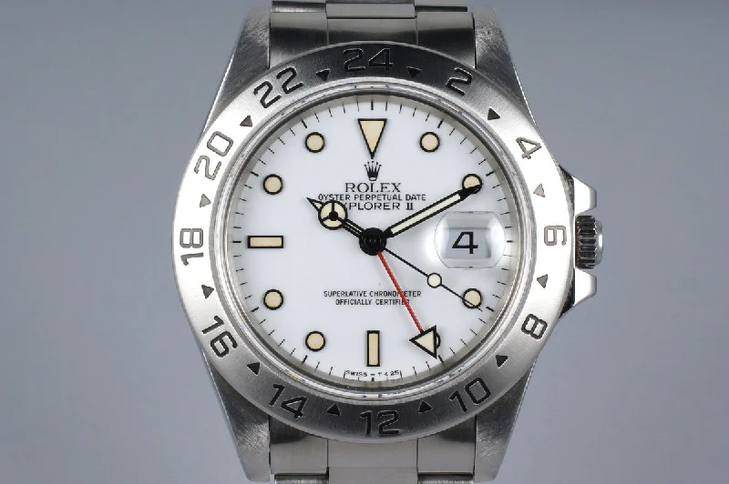 Shop Rolex Watches at Competitive Prices –1995 Rolex Explorer II 16570 White Dial