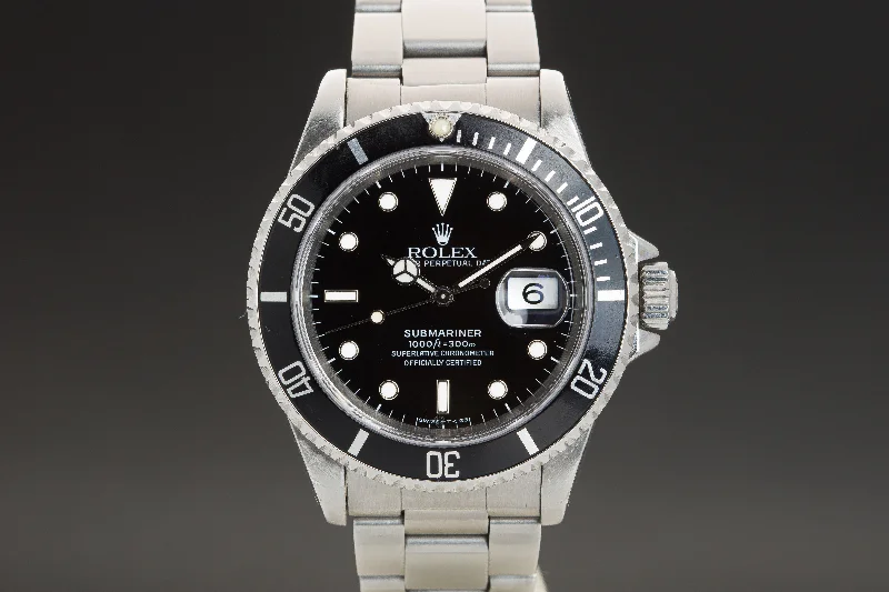 Shop Rolex Watches for Exceptional Quality –1995 Rolex 16610 Tritium Lume & Hands Submariner