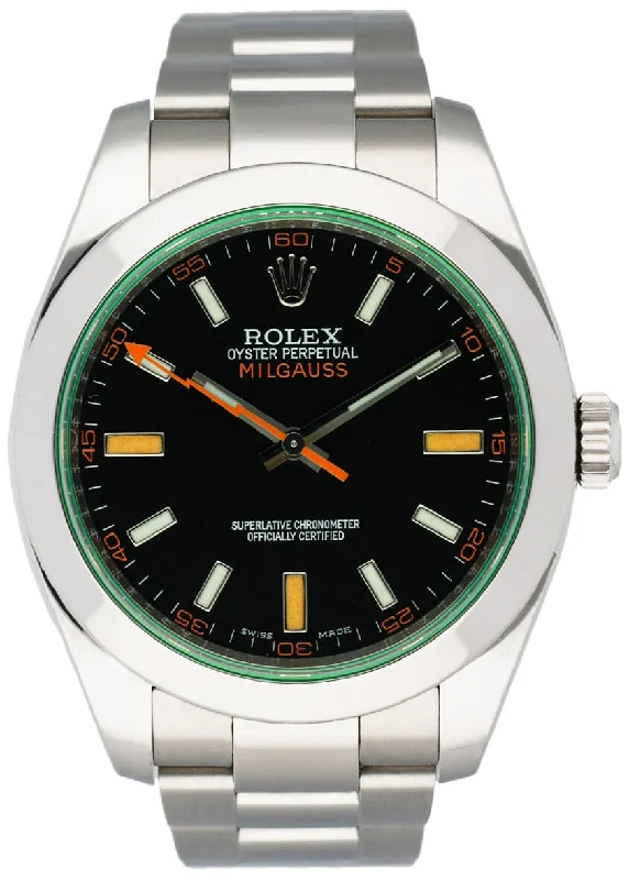 Rolex Watches – A Gift of Luxury –Rolex Milgauss 116400GV Black Dial Mens Watch Box Papers