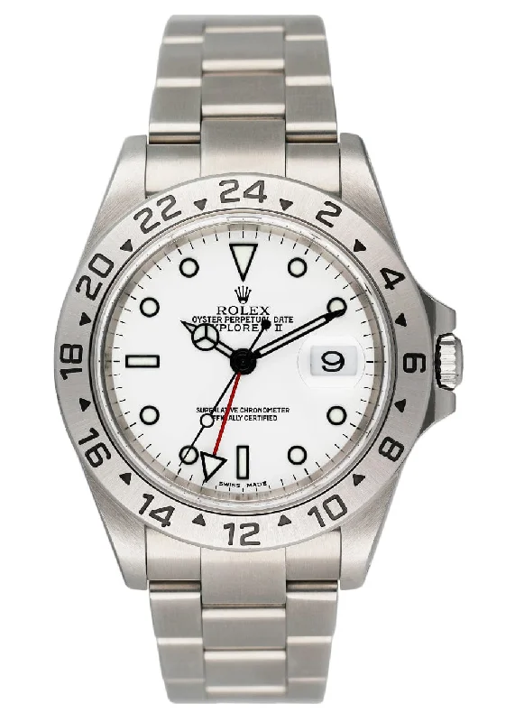 Unleash Your Style with Rolex Watches –Rolex Explorer II 16570 White Dial Mens Watch Box Papers