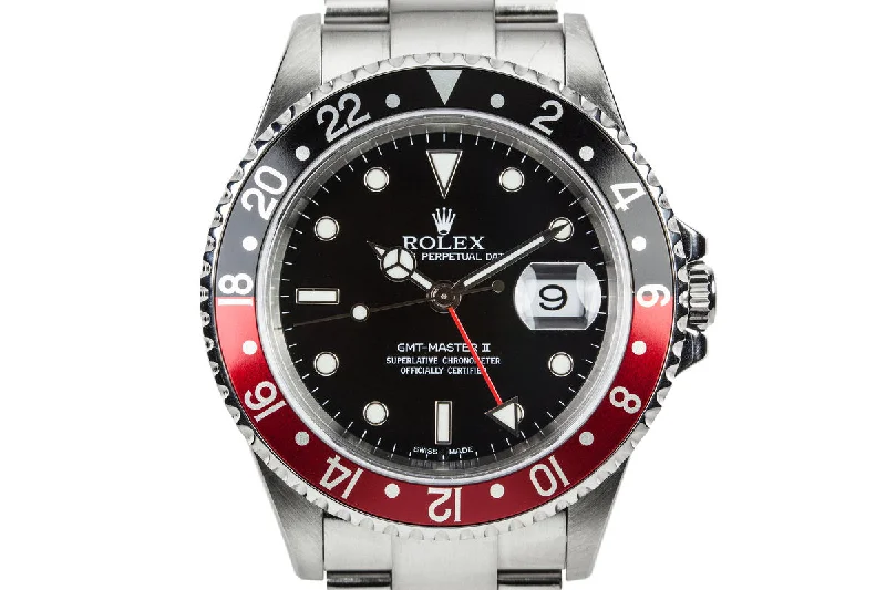 Experience Luxury with Rolex Watches –2002 Rolex GMT-Master II 16710 with "Coke" Insert and Box and Papers