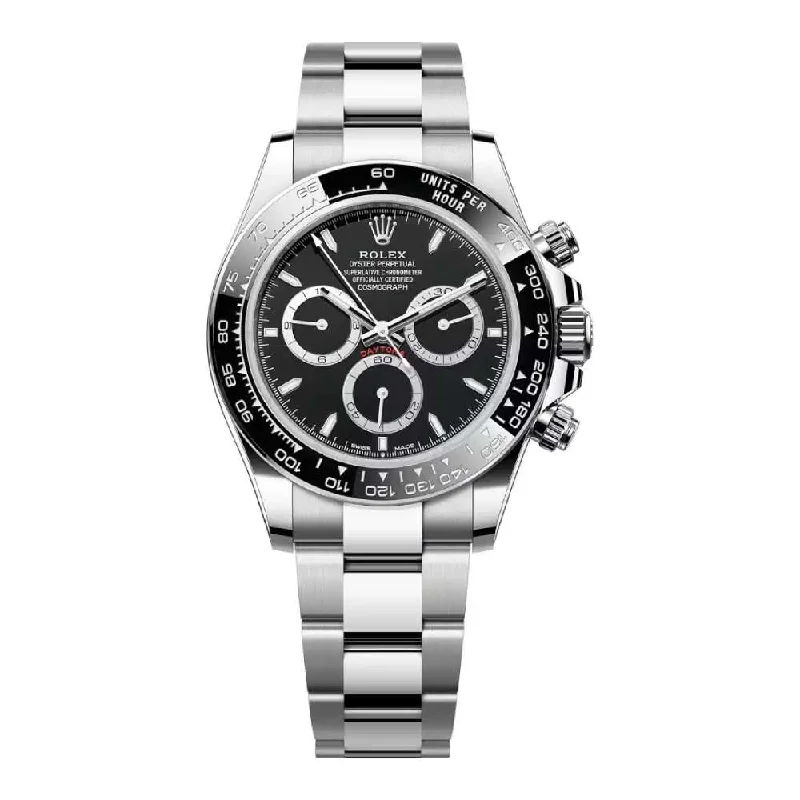 Luxury Rolex Timepieces for Every Collector –Rolex Cosmograph Daytona 40mm - Ref: 126500LN - Black Index Dial & Ceramic Bezel, Stainless Steel Oyster Bracelet Men's Watch