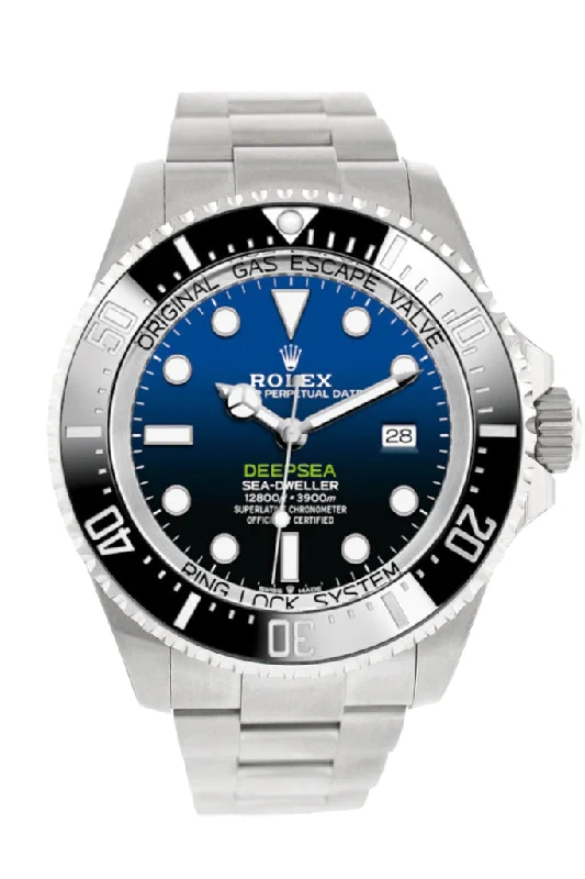 Luxury Rolex Watches for Men –Rolex Deepsea Sea-Dweller D-Blue 44 Dial Automatic Men's Stainless Steel Oyster Watch 126660