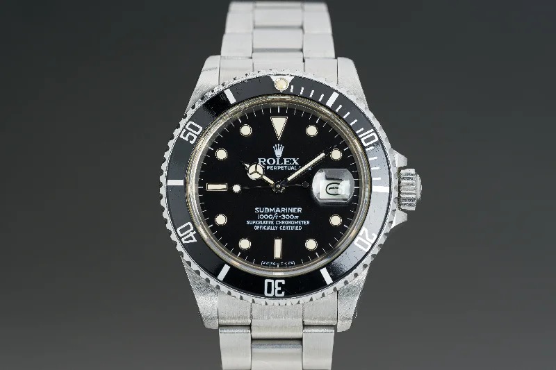 Find the Perfect Rolex Timepiece for You –1986 Rolex 16800 Submariner WG Surround Markers Tritium Hands & Lume Plots