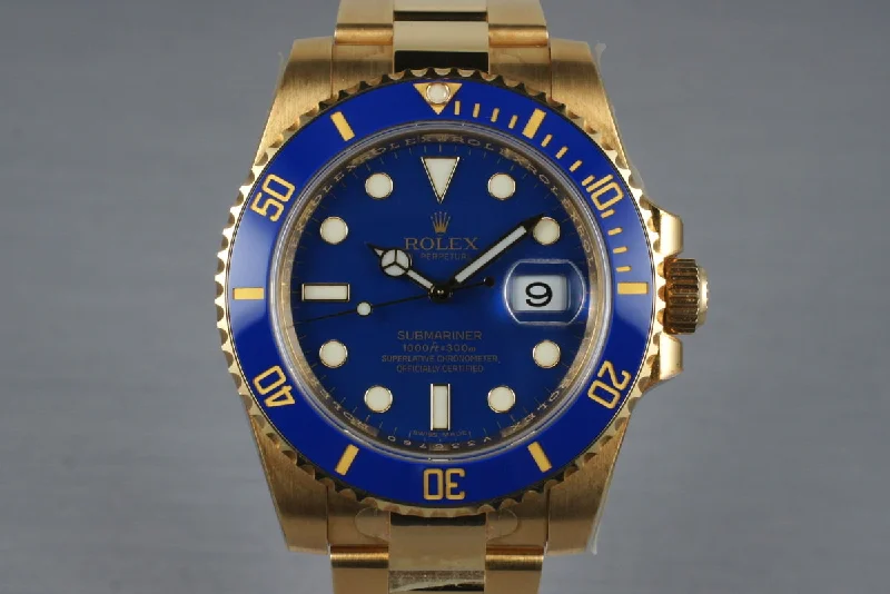 Find Your Perfect Rolex Watch –2009 Rolex YG Submariner 116618LB with Box and Papers