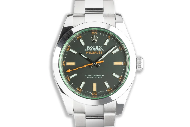 Explore Rolex Watches for Modern Luxury –2020 Rolex Green Milgauss 116400GV with Box and Card