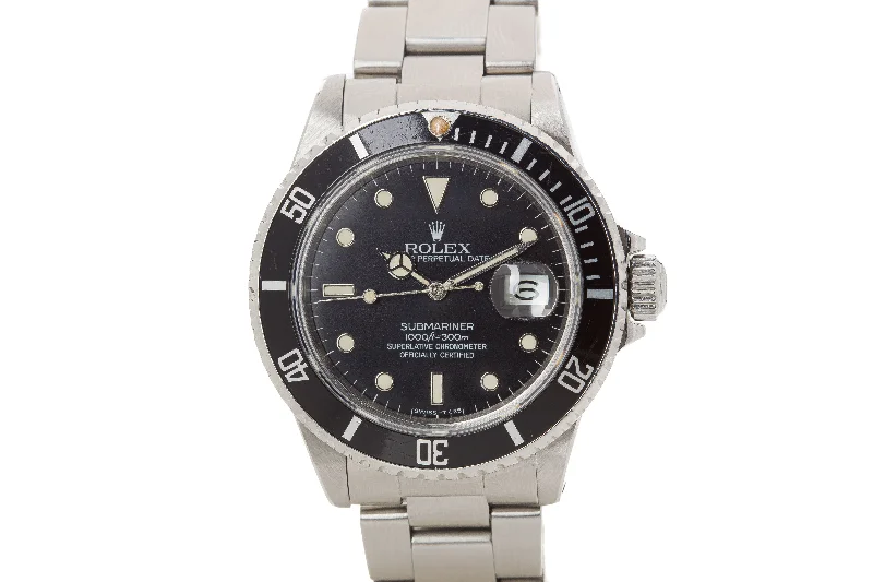 Rolex Watches: A Class Above –1985 Rolex Submariner 16800 with Creamy Lume