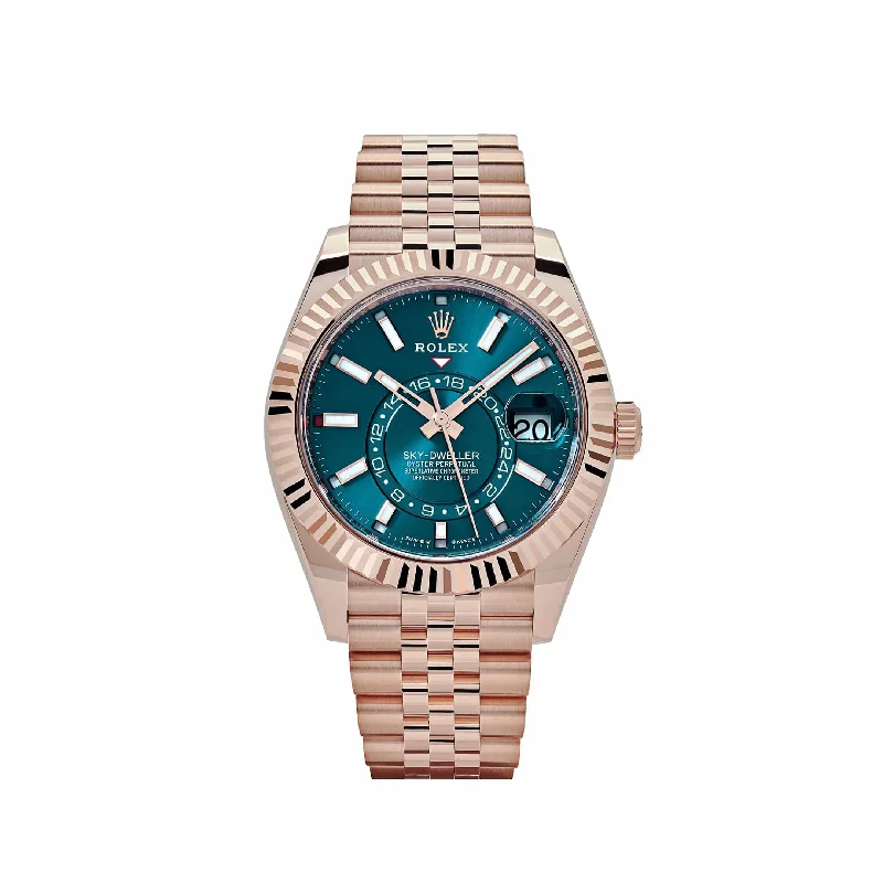 Rolex Watches: Elevating the Standard of Luxury –Rolex Sky-Dweller 336935 Everose Gold Blue Dial Jubilee