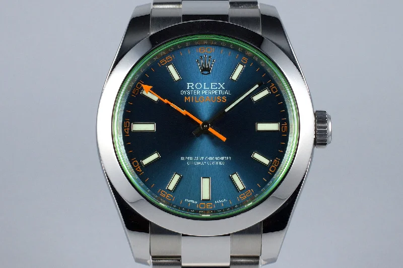 Discover Luxury Rolex Watches –2016 Rolex Milgauss 116400GV with Box and Papers