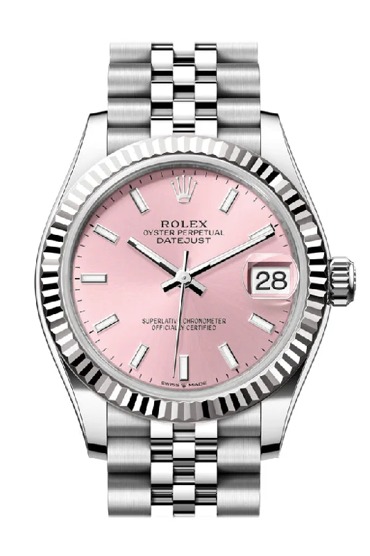 Rolex Watches for Discerning Tastes –Rolex Datejust 31 Pink Dial Fluted Bezel Jubilee Ladies Watch 278274 278274-0014