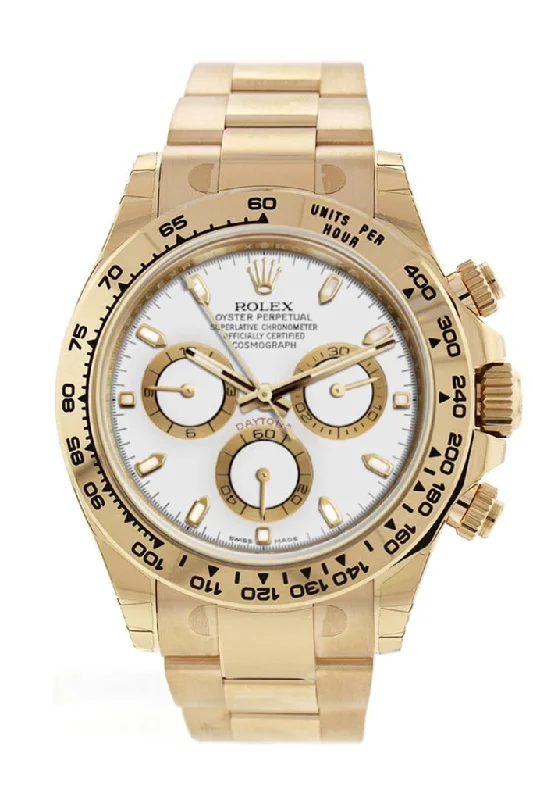 Timeless Rolex Watches Available Now –ROLEX Cosmograph Daytona White Dial Gold Men's Watch 116508