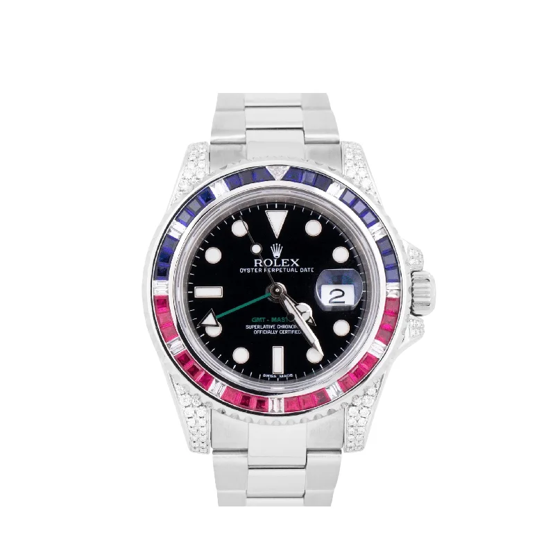 Shop Classic Rolex Models for Timeless Elegance –Rolex GMT-Master II 116759SARU White Gold Black Dial