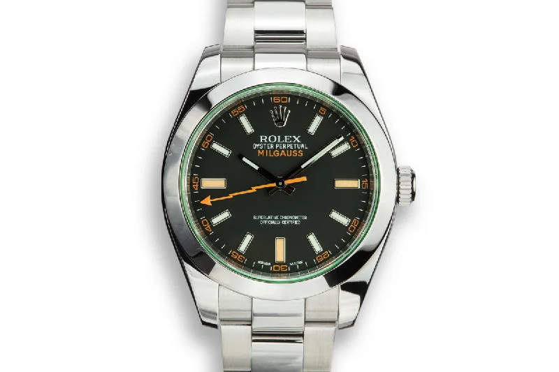 The Ultimate Rolex Watches for Connoisseurs –2013 Rolex Milgauss 116400V Black Dial with Box and Papers