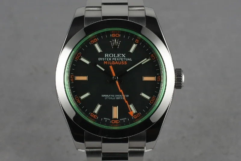 Shop Rolex Watches for Exceptional Quality –2010 Rolex Milgauss Green 116400 GV