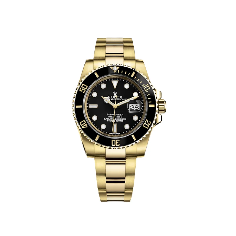 Rolex Watches – A Tradition of Excellence –Rolex Submariner Date 116618LN Yellow Gold Black Dial (2020)