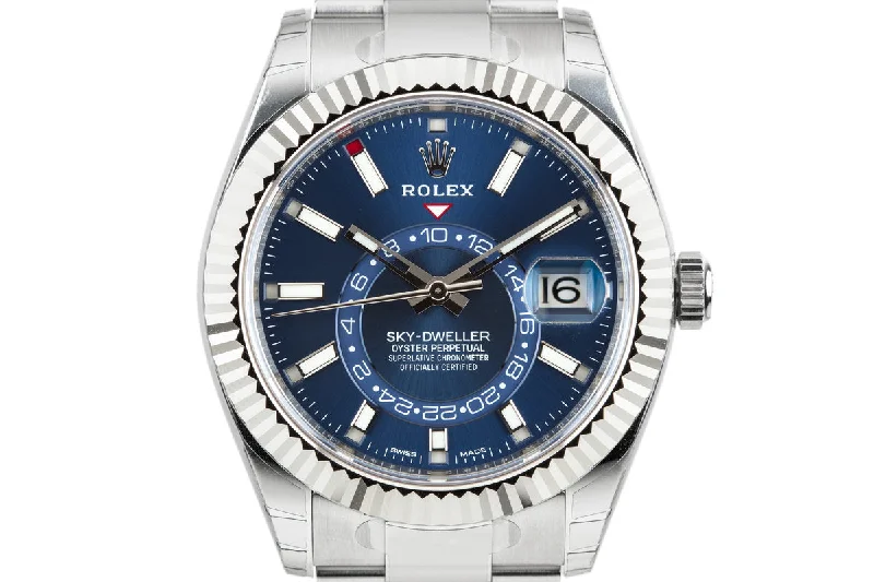 Rolex Watches: For the Discerning Collector –2017 MINT Rolex Sky-Dweller 326934 Blue Dial with Box and Papers