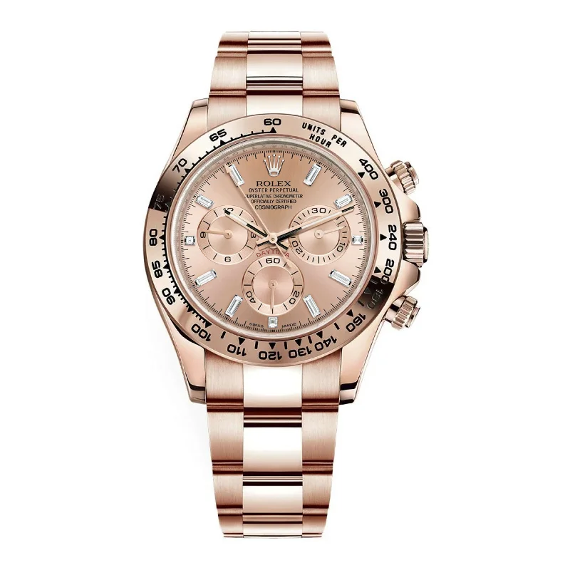 Luxury Rolex Watches for the Elite –Rolex Cosmograph Daytona 40mm - Ref: 116505-0012 - Rose Diamond Dial, 18K Rose Gold Oyster Bracelet Men's Watch