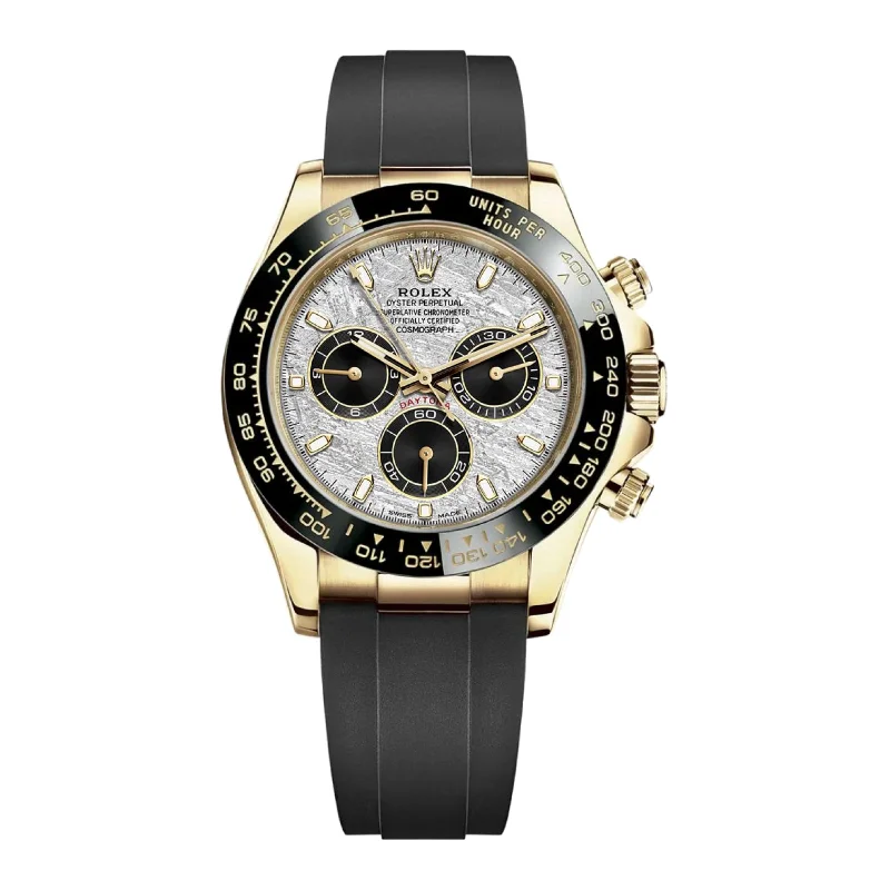 Find the Rolex Watch of Your Dreams –Rolex Cosmograph Daytona 40mm - Ref: 116518ln-0076 - Meteorite & Black Index Dial & Ceramic Bezel, 18K Yellow Gold Case Black Oysterflex Bracelet Men's Watch