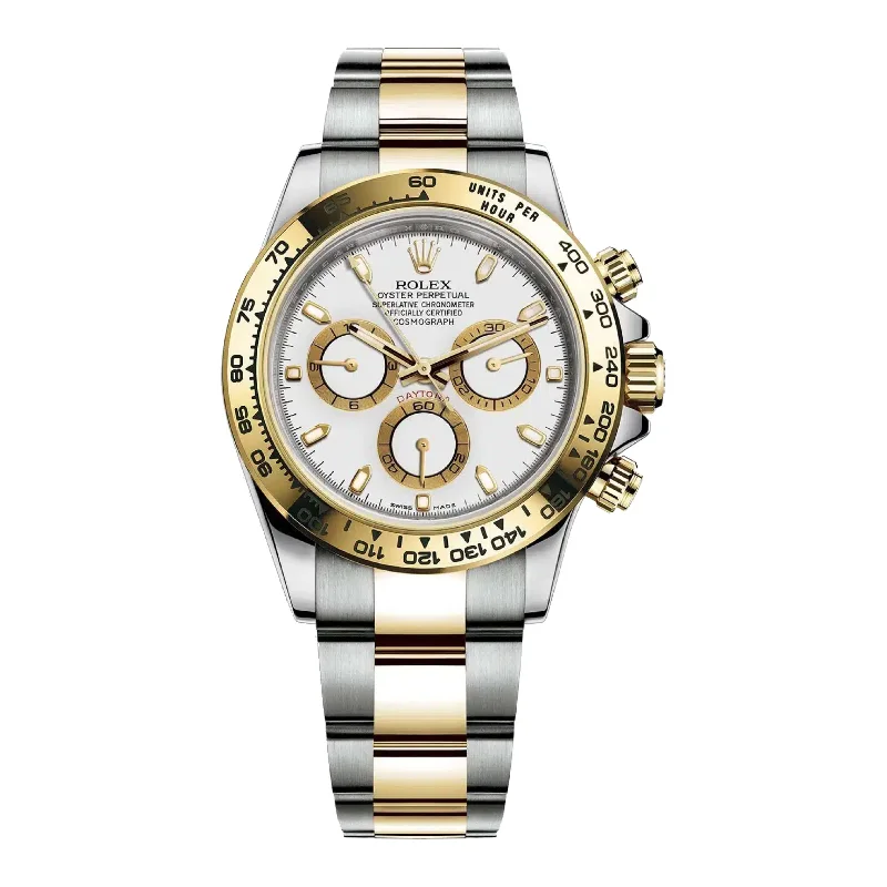 Rolex Watches: Perfectly Crafted for You –Rolex Cosmograph Daytona 40mm - Ref: 116503-0001 - White Index Dial & Gold Bezel, Two Tone Stainless Steel & 18K Yellow Gold Oyster Bracelet Men's Watch