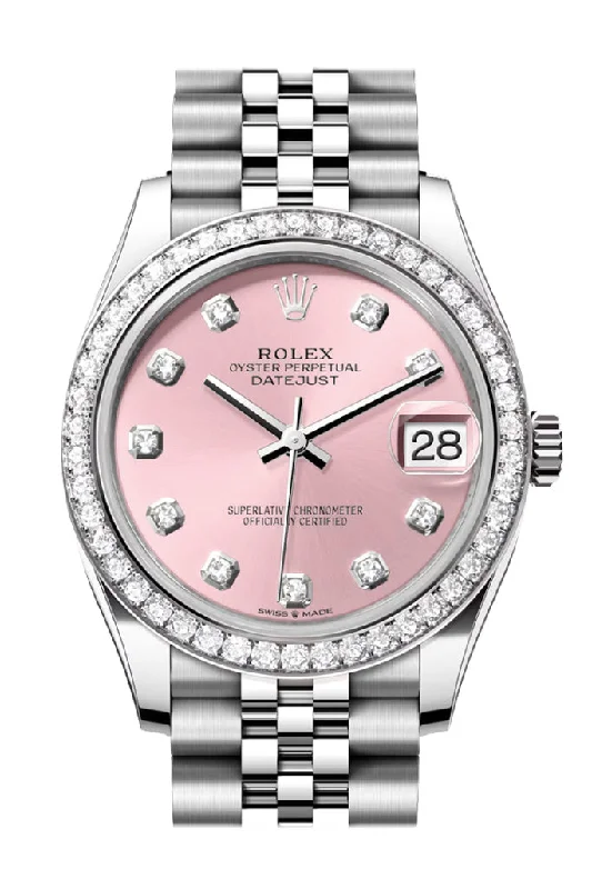 Shop Rolex Watches for Unmatched Elegance –Rolex Datejust 31 Pink Diamond Dial Jubilee Ladies Watch 278384RBR 278384RBR-0036