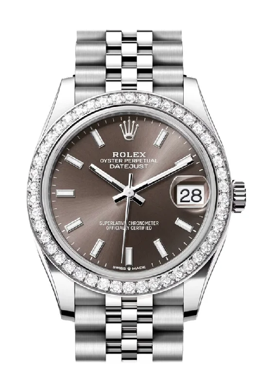 The Ultimate Collection of Rolex Watches –Rolex Datejust 31 Dark Grey Dial Jubilee Ladies Watch 278384RBR 278384RBR-0020