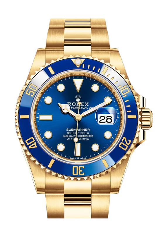 Rolex Watches: The Art of Swiss Watchmaking –Rolex Submariner 41 Blue Dial Blue Ceramic Bezel 18K Yellow Gold Bracelet Automatic Men's Watch 126618LB New Release 2020