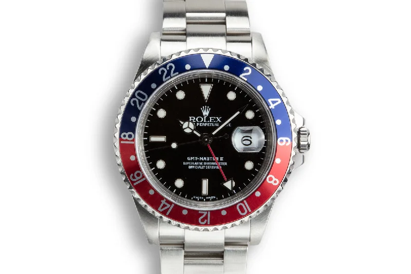 Discover the Legacy of Rolex Watches –2000 Rolex GMT-Master II 16710 "Pepsi" with Box and Papers