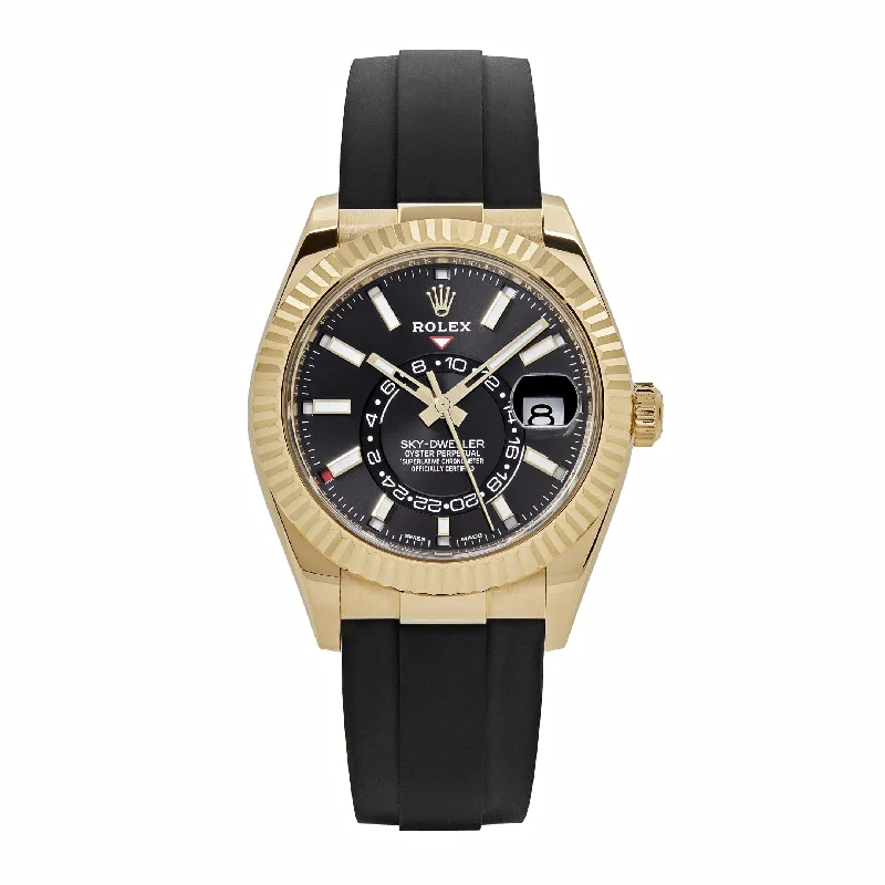 Discover Rolex's Iconic Watch Collections –Rolex Sky-Dweller 336238 Yellow Gold  Bright Black Dial (2024)