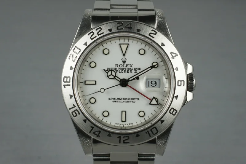 Shop Iconic Rolex Timepieces –1991 Rolex Explorer II 16570 with White Dial