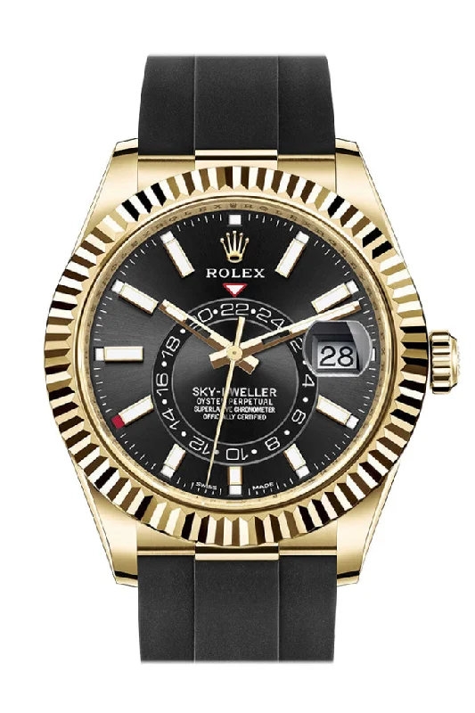 Rolex Watches for Timeless Quality –ROLEX Sky-Dweller 42 Black Dial 18K Yellow Gold Men's Watch 326238