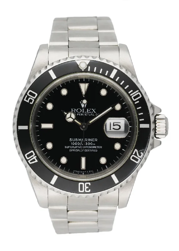 Shop Rolex Watches for Exceptional Quality –Rolex Oyster Perpetual Submariner 16610 Men's Watch Box & Papers