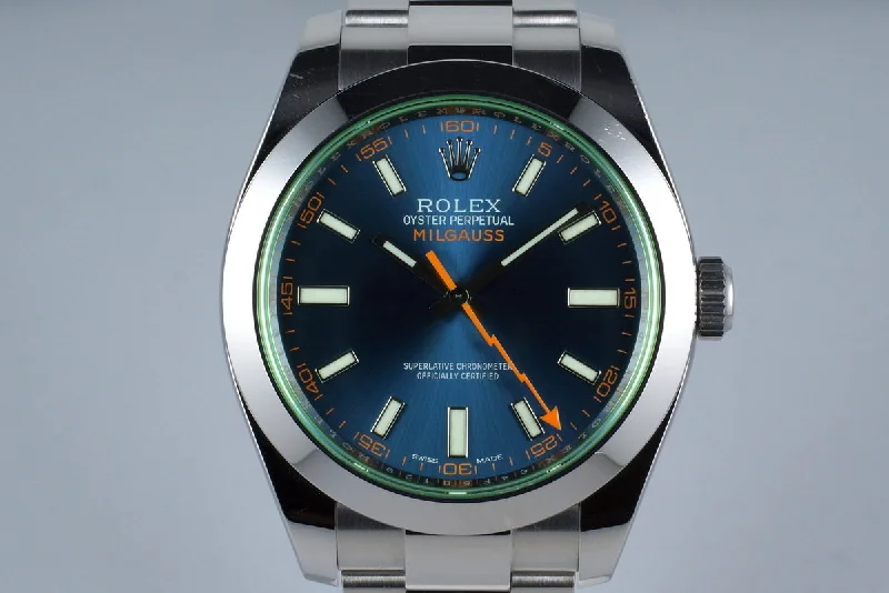 Shop Rolex Watches for Men and Women Today –2015 Rolex Milgauss 116400GV with Box and Papers