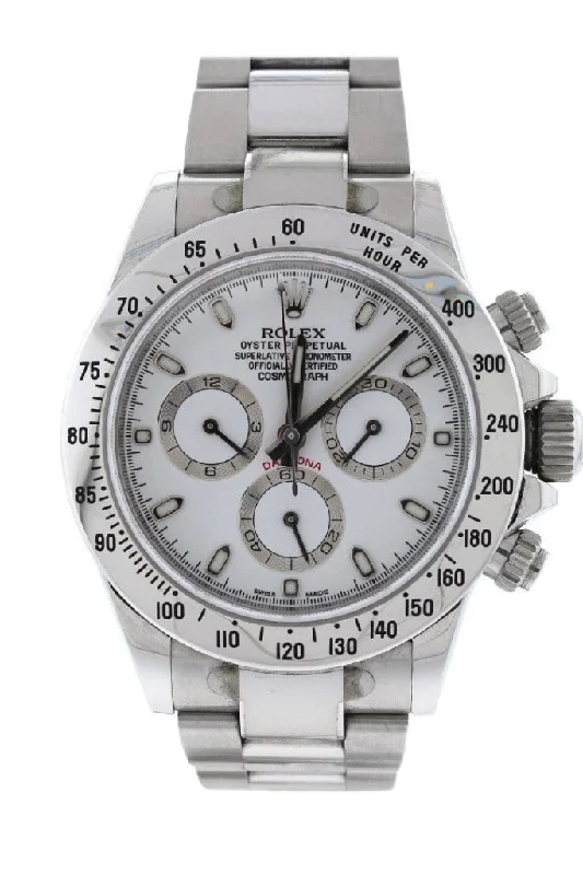 Rolex Watches: Distinctive Style and Precision –Rolex Cosmograph Daytona White Dial Stainless Steel Oyster Automatic Men's Watch 116520