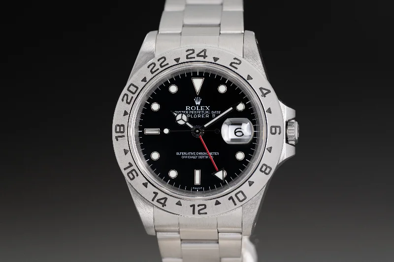 Shop Rolex Watches at Competitive Prices –1999 Rolex 16570 Explorer II Black Dial