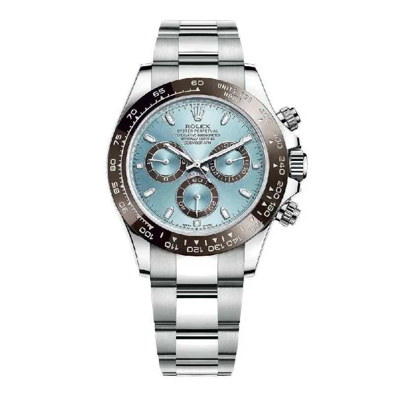 Timeless Elegance with Rolex Watches –Rolex Cosmograph Daytona 40mm - Ref: 116506-0001 - Ice Blue Index Dial & Ceramic Bezel, Platinum Oyster Bracelet Men's Watch