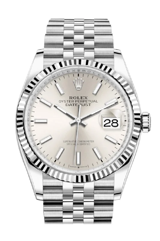 Rolex Watches: Where Innovation Meets Tradition –Rolex Datejust 36 Silver Stick  Dial Automatic Jubilee Watch 126234