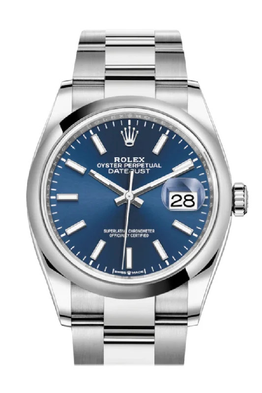 Rolex Watches: For the True Watch Enthusiast –Rolex Datejust 36 Blue Dial Automatic Watch 126200