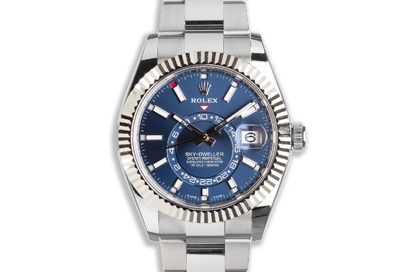 Rolex Watches – Precision in Every Detail –2021 Rolex Sky-Dweller Blue Dial 326934 Box, Booklets & Card