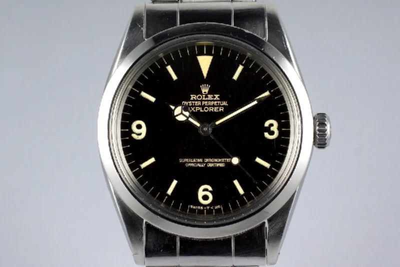 Shop Limited Edition Rolex Watches –1966 Rolex Explorer 1 1016 Glossy Gilt Dial